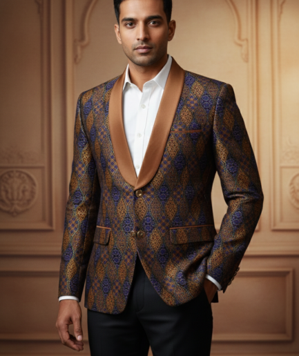 The Royal Heritage Brocade Tuxedo Blazer