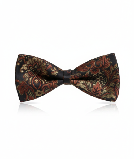 The Royal Crimson: Gilded Red Sovereign Bow Tie