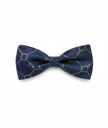 The Twilight Eclipse: Navy & Black Textured Bow Tie