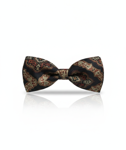 The Autumnal Classic: Deep Maroon & Chestnut Brown Silk Bow Tie