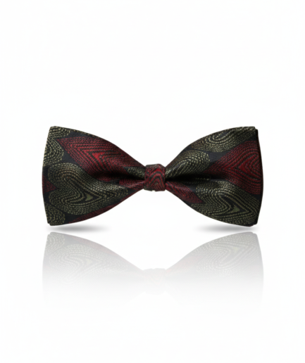 The Midnight Crimson: Premium Black & Deep Red Bow Tie