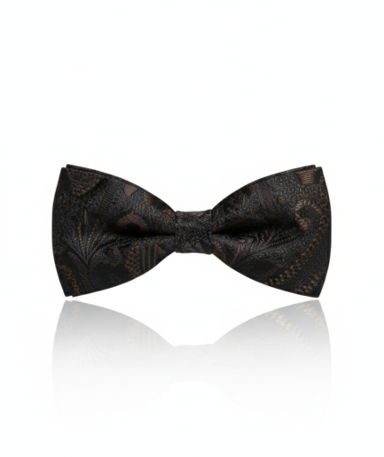 The Midnight Classic: Handcrafted Matte Black Bow Tie