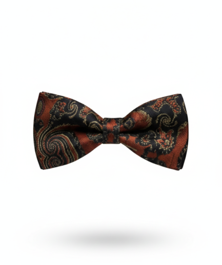 The Midnight Ember: Classic Black & Crimson Red Bow Tie
