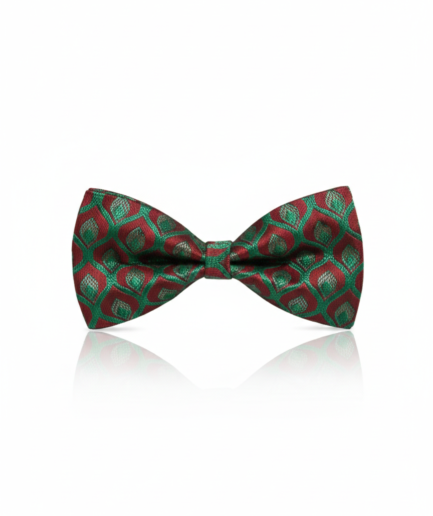 The Crimson Forest: Artisan Black-Stitched Bow Tie