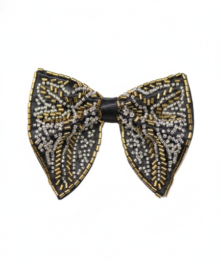 Gilded Ray: Hand-Embroidered Butterfly Bow  Tie